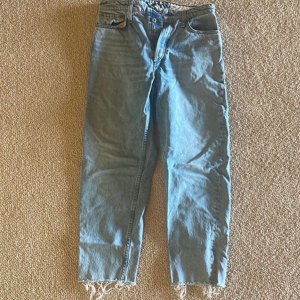 Rag & Bone high rise barrel leg